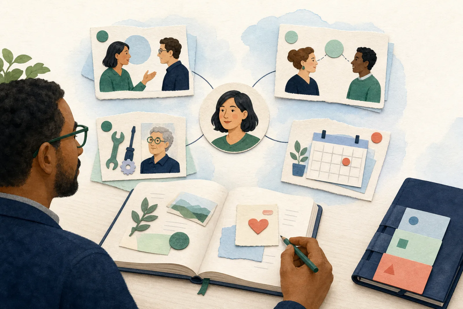 An investor connecting a founder conversation, co-investor introduction, operator expertise, and a promised follow-up